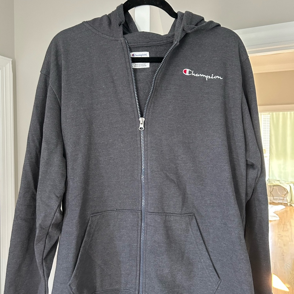 Champion light zip up hoodie vintage